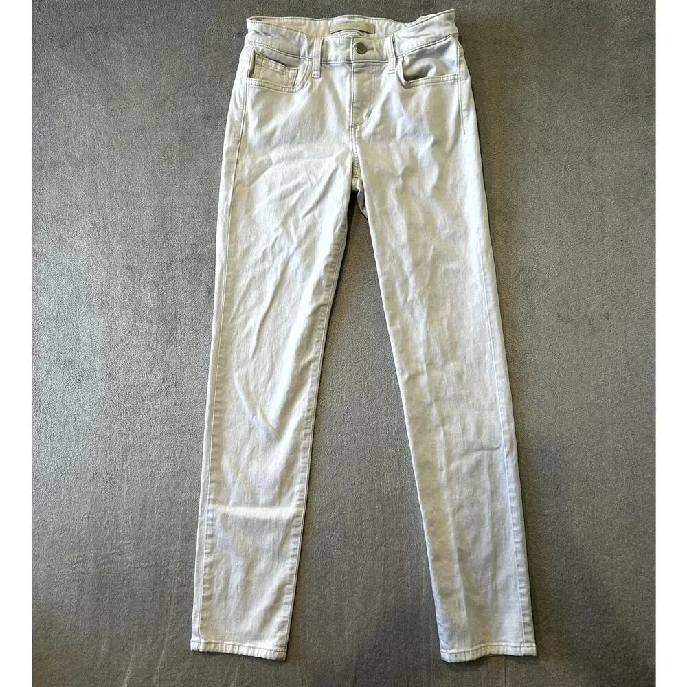 Joe's Jeans Straight Ankle White Denim Jeans Size‎ 25 High-Rise (30